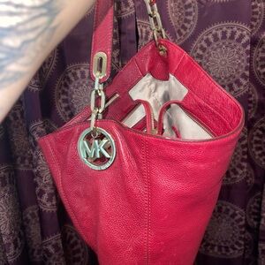 Apple Red Michael Kors handbag